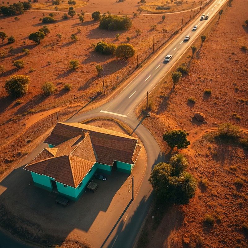 Aerial view of Uganda Road, Eldoret, with the Lumenwbeta building visible